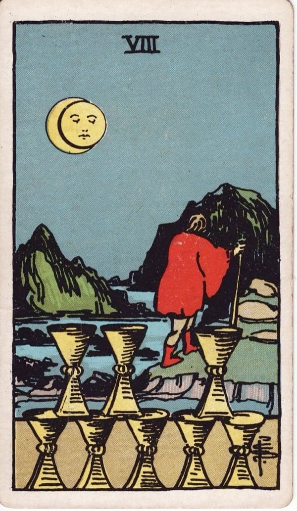 Eight of Cups, upright