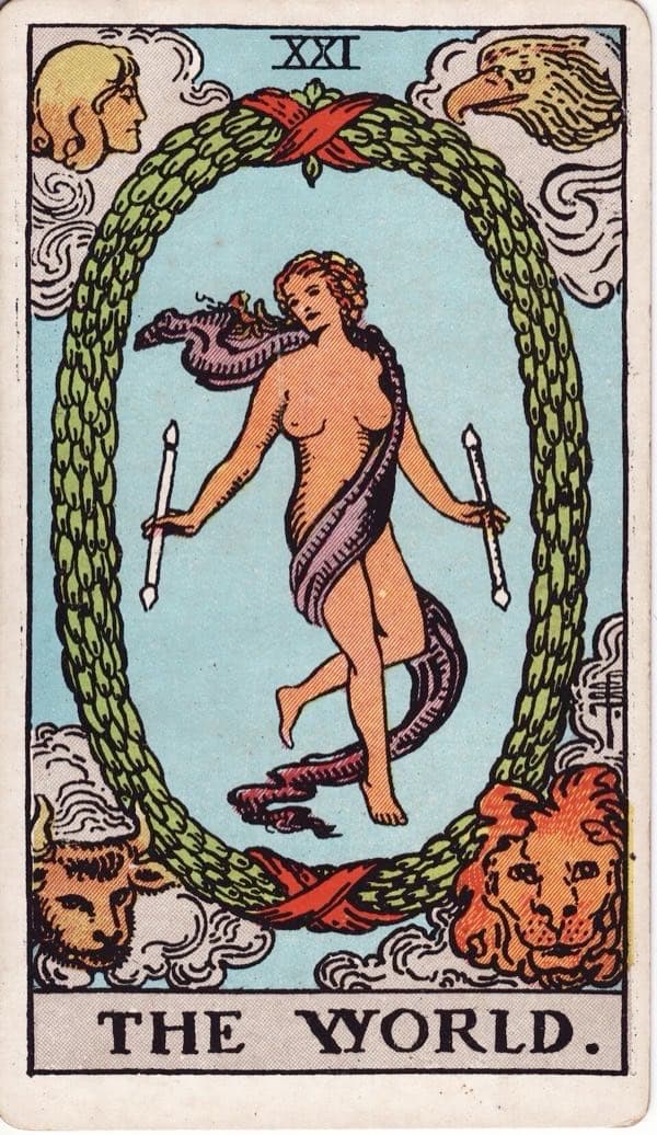 The World, upright