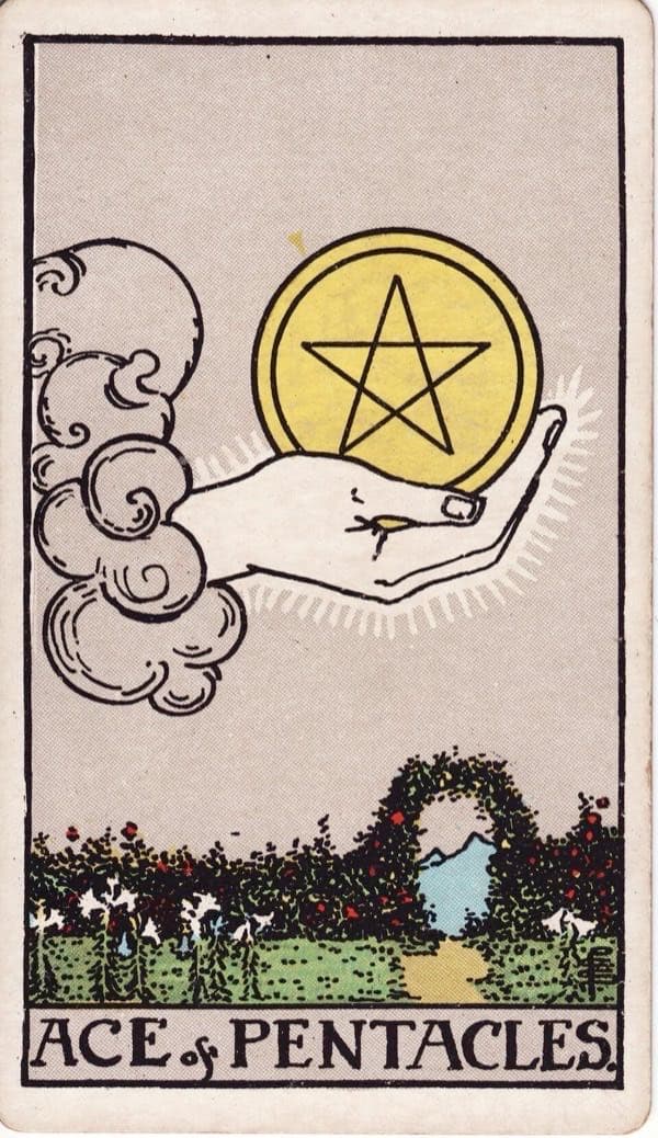 Ace of Pentacles, upright