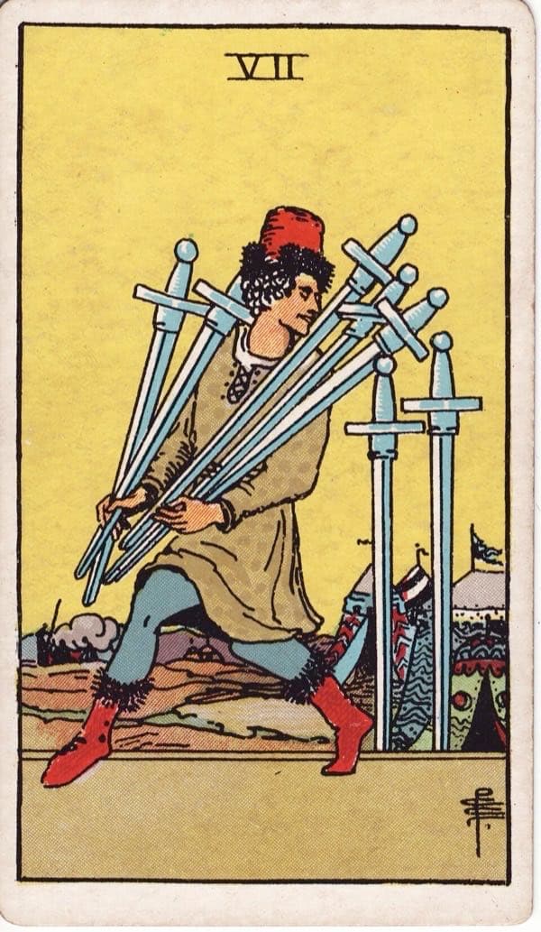 Seven of Swords, upright