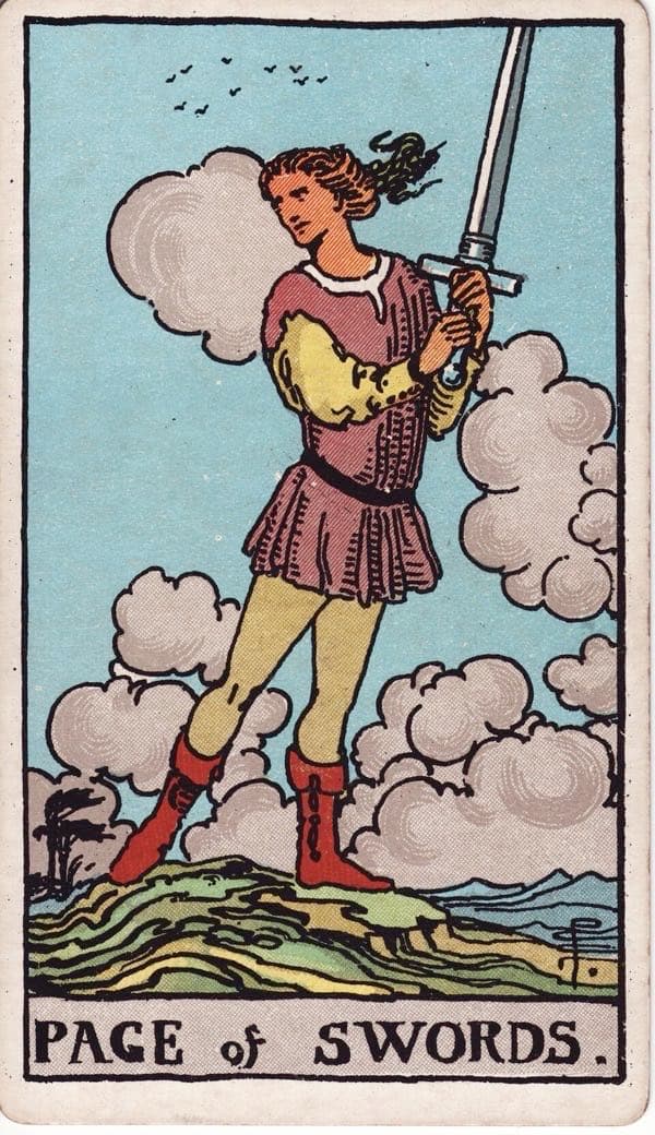 Page of Swords, upright