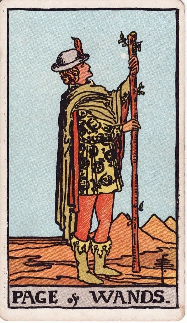 Page of Wands, upright